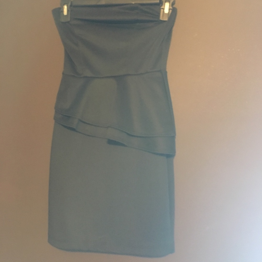 Strapless black dress